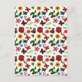 Botanische Floral Butterfly Briefkaart (Voorkant)