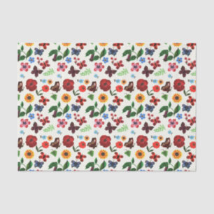 Botanische Floral Butterfly Tissuepapier
