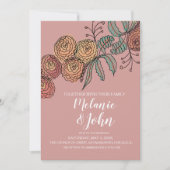 Botanische Floral Carnese Greenery Wedding Kaart (Voorkant)