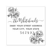 Botanische Floral Cluster Address Zelfinktende Stempel (Design)