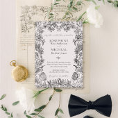 Botanische Floral Elegant Formal Wedding Kaart