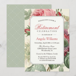 Botanische Floral Elegant Retirement Party Kaart