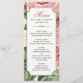  Botanische Floral Elegant Wedding Menu (Voorkant)