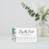  botanische Floral en Succulent Klantenkaartje (Staand voorkant)