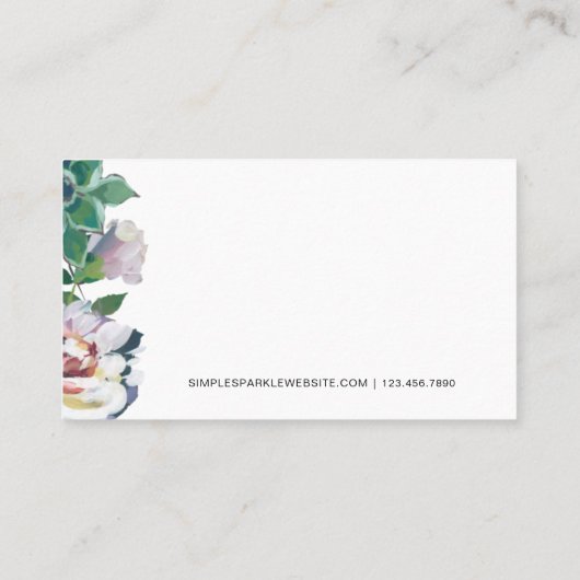  botanische Floral en Succulent Klantenkaartje (Achterkant)