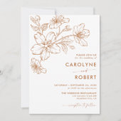 Botanische Floral Foto Weddenschap Kaart (Voorkant)