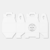 Botanische Floral Fun Monogram Weddenschap Paars N Bedankdoosjes (Ongevouwen)