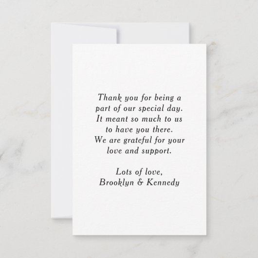 Botanische Floral Fun Monogram Weddenschap Paars N Bedankkaart (Achterkant)