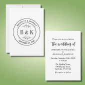 Botanische Floral Fun Monogram Weddenschap Paars N Kaart