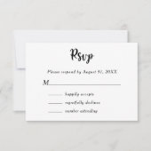 Botanische Floral Fun Monogram Weddenschap Paars N RSVP Kaartje (Voorkant)