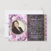 Botanische Floral Funeral Hartelijk dank Bedankkaart (Voorkant)