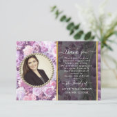 Botanische Floral Funeral Hartelijk dank Bedankkaart (Staand voorkant)