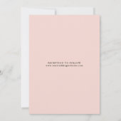 Botanische Floral Garden Blush Hexagon Wedding Kaart (Achterkant)