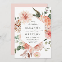 Botanische Floral Garden Blush Hexagon Wedding