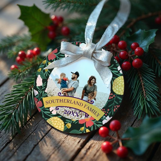 Botanische Floral Garden Elegant Foto Lijst Green Metalen Ornament