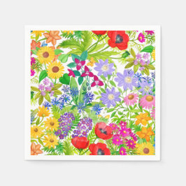Botanische Floral Garden Flowers Paper Napkins Servet