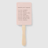 Botanische Floral Garden Hexagon Weddenschap Tijdl Handwaaier (Achterkant)