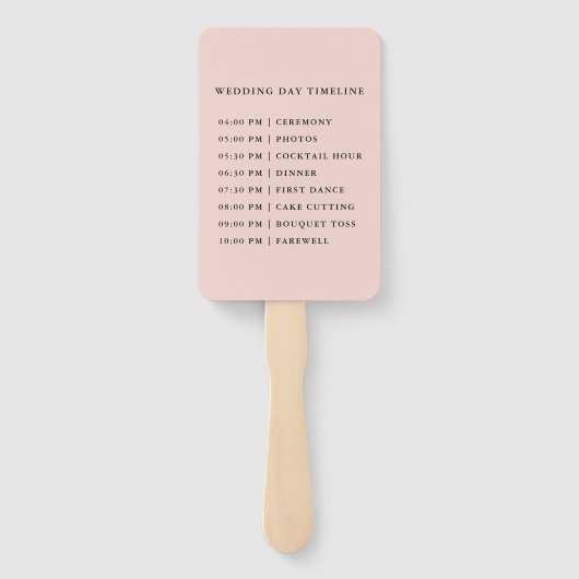 Botanische Floral Garden Hexagon Weddenschap Tijdl Handwaaier (Achterkant)