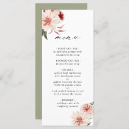 Botanische Floral Garden Waterverf Wedding Menu