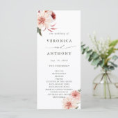 Botanische Floral Garden Wedding Ceremony Programmakaart (Staand voorkant)