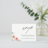 Botanische Floral Garden Wedding Website RSVP Informatiekaartje (Staand voorkant)