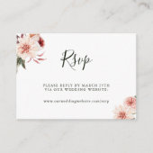 Botanische Floral Garden Wedding Website RSVP Informatiekaartje (Voorkant)