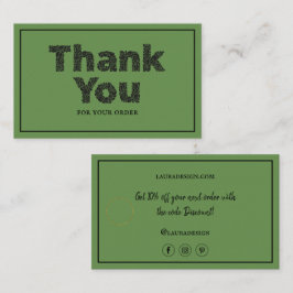 Botanische Floral Green Logo Typografie Visitekaartje