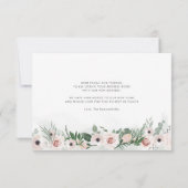 Botanische Floral Greenery Pink Moving Adres Aankondiging (Achterkant)