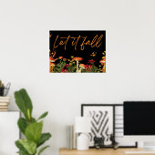 Botanische Floral Herfst Citaat Paddenstoelen Zwar Poster (Thuiskantoor)