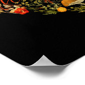 Botanische Floral Herfst Citaat Thankful Mushrooms Poster (Hoek)