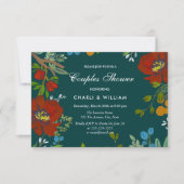 Botanische Floral Herfst Spring Couples Shower Kaart (Voorkant)