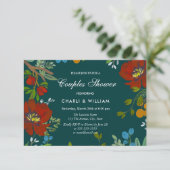 Botanische Floral Herfst Spring Couples Shower Kaart (Staand voorkant)