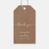 Botanische Floral Illustratie Dank u Label Cadeaulabel (Voorkant)