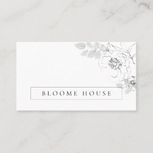 Botanische Floral Illustratie Visitekaartje