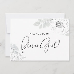 Botanische Floral Illustration Bloemenmeisje Card Bedankkaart