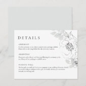 Botanische Floral Illustration Detail Card Kaart (Voorkant / Achterkant)