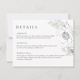 Botanische Floral Illustration Detail Card Kaart