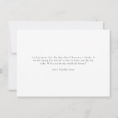 Botanische Floral Illustration Maid of Honor Card Bedankkaart (Achterkant)