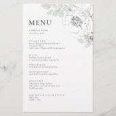 Botanische Floral Illustration Menu Card (Voorkant)