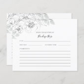 Botanische Floral Illustration Name Recipe Card (Voorkant / Achterkant)