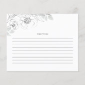 Botanische Floral Illustration Name Recipe Card (Achterkant)