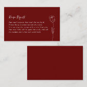 Botanische Floral Illustration Recipe Request Card Visitekaartje (Voorkant / Achterkant)