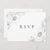 Botanische Floral Illustration RSVP Briefkaart (Voorkant / Achterkant)