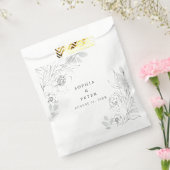 Botanische Floral Illustration Wedding Favor Bag Bedankzakje (Gezegeld)