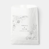 Botanische Floral Illustration Wedding Favor Bag Bedankzakje (Voorkant)