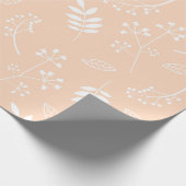 Botanische Floral laat grauwe pastei Cadeaupapier (Hoek)