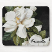 Botanische Floral Magnolia op maat Muismat (Voorkant)