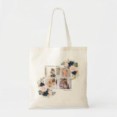 Botanische Floral mam Foto Collage Waterverf Tote Bag (Voorkant)