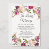 Botanische Floral Memorial Notice Service Kaart (Voorkant)