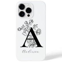 Botanische Floral Monogram Letter A Naam